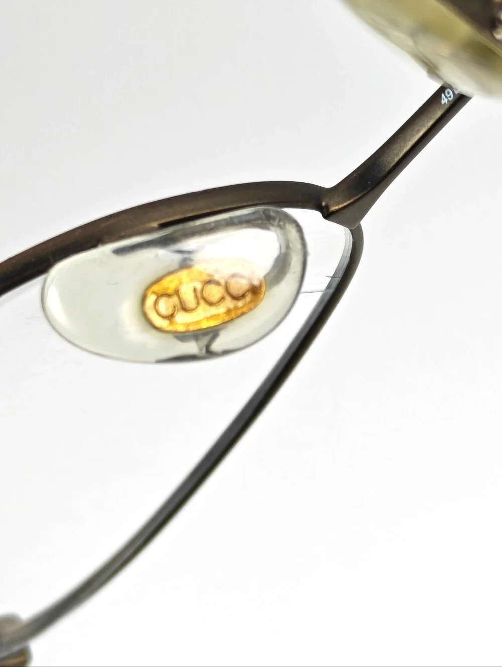 Gucci GG2618 Women's Oval Stainless Steel in Copper Brown. Italy